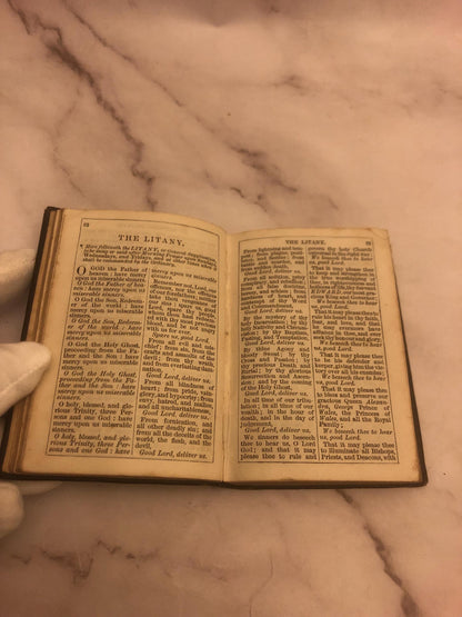 1908 Antique Book of Common Prayer Leather Vintage Church of England Prayer Book - (Ref x496)