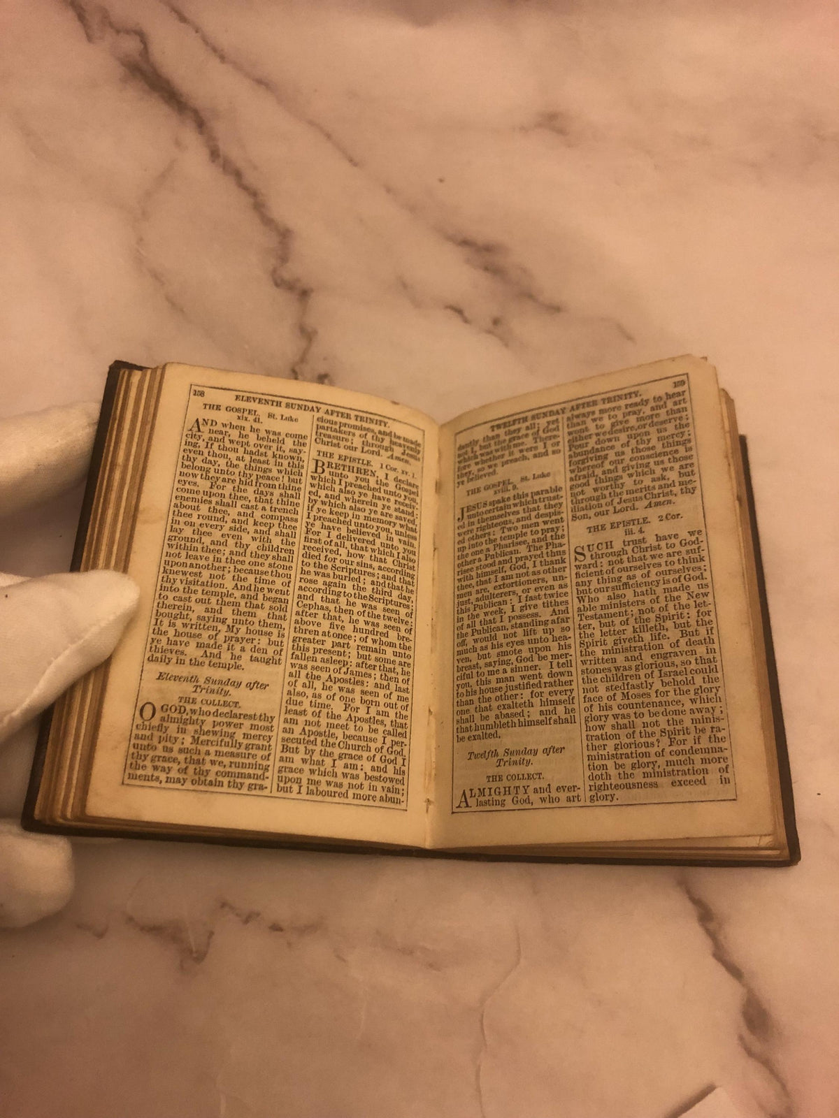 1908 Antique Book of Common Prayer Leather Vintage Church of England Prayer Book - (Ref x496)