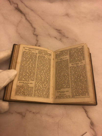 1908 Antique Book of Common Prayer Leather Vintage Church of England Prayer Book - (Ref x496)
