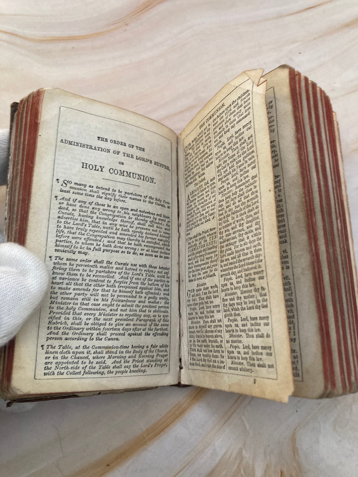 Antique 1800s Book of Common Prayer – Mini Pocket Prayer Book – Victorian Christian Devotional - (Ref x346)