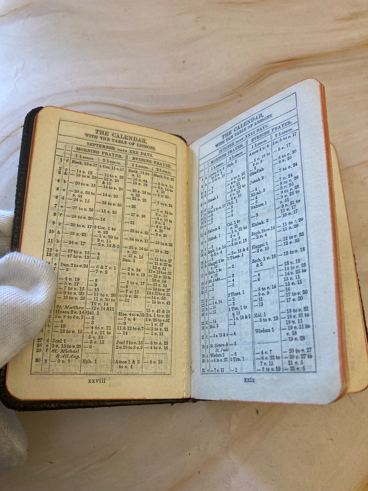 1914 Book of Common Prayer Mini Leather Pocket Prayer Book Church of England - Ref x342