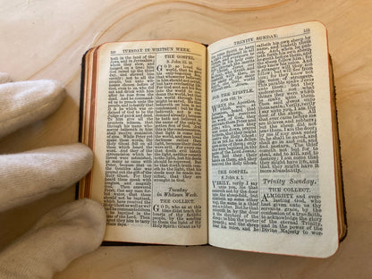 1914 Book of Common Prayer Mini Leather Pocket Prayer Book Church of England - Ref x342