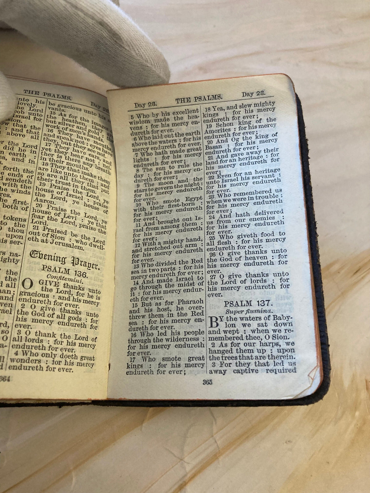 1914 Book of Common Prayer Mini Leather Pocket Prayer Book Church of England - Ref x342