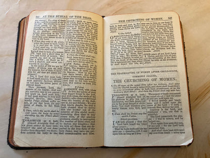 1914 Book of Common Prayer Mini Leather Pocket Prayer Book Church of England - Ref x342