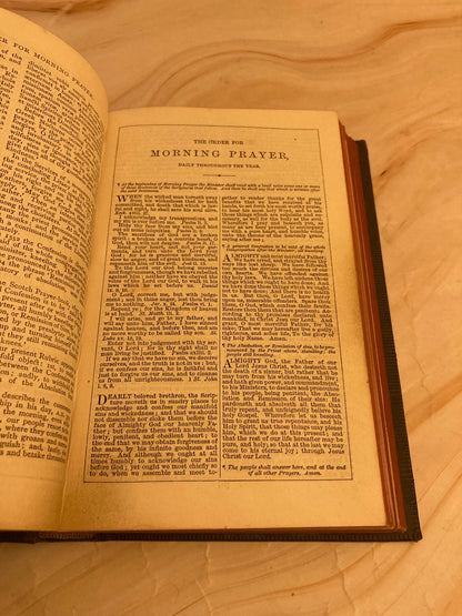 1873 Book of Common Prayer – Antique Psalms Book – Victorian Christian Prayer Book - Ref x334
