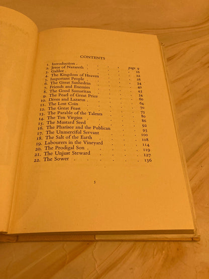 1949 About The Parables Mary F. Rolt Vintage Christian Book Bible Stories