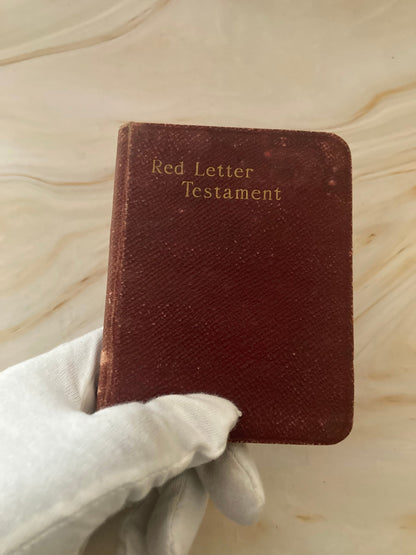 Red Letter New Testament Bible Vintage Christian Bible Pocket Bible - (Ref x331)