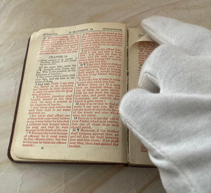 Red Letter New Testament Bible Vintage Christian Bible Pocket Bible - (Ref x331)