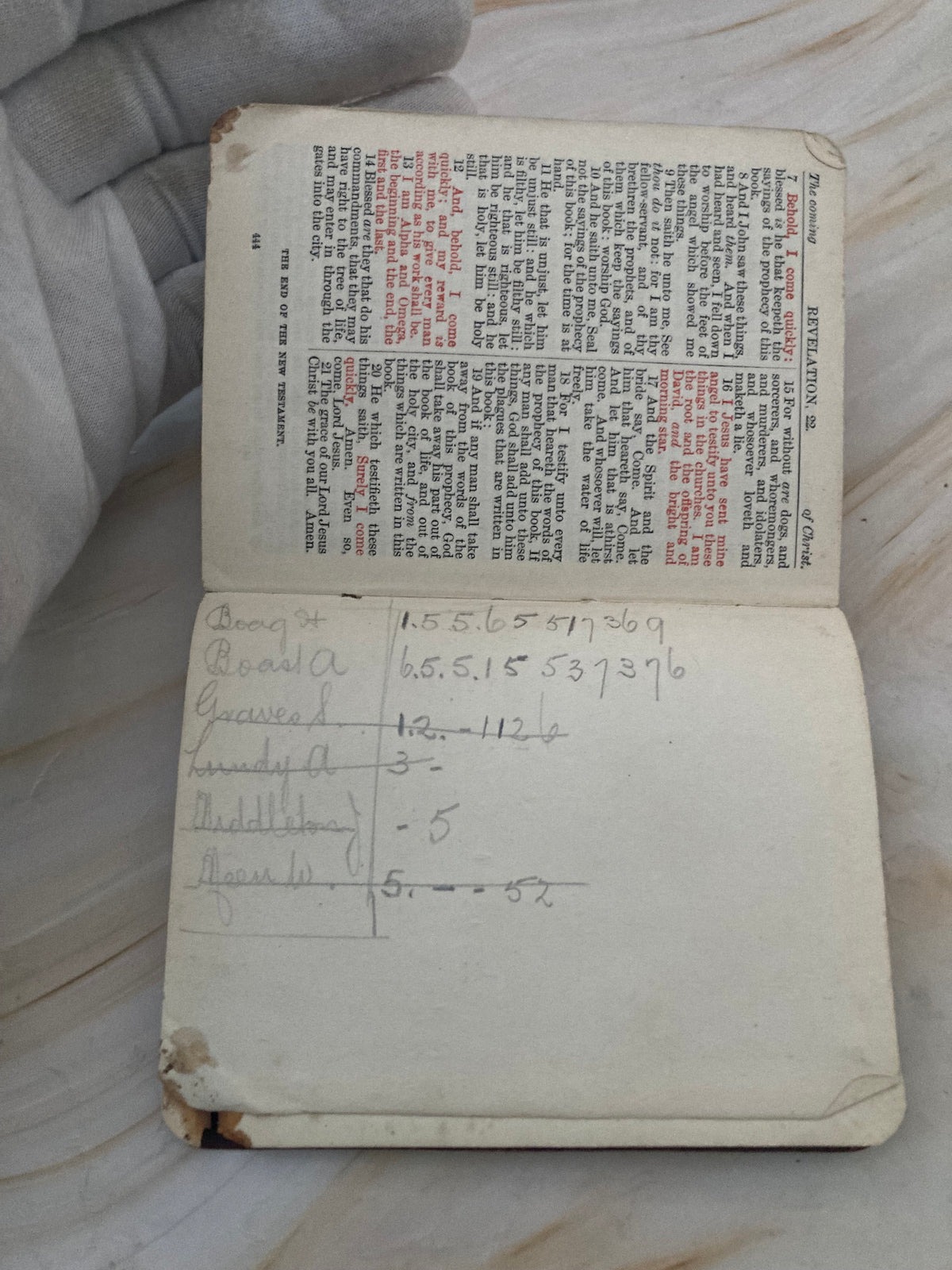 Red Letter New Testament Bible Vintage Christian Bible Pocket Bible - (Ref x331)