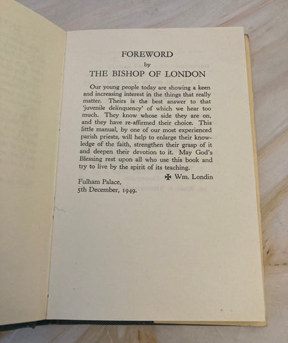 Vintage Confirmation Book 1954 Christian Gift Book First Communion Religious Book - (Ref x324)