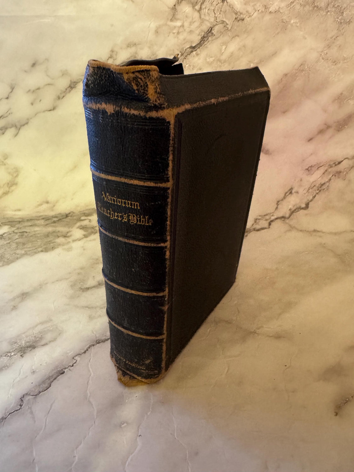 1886 Variorum Teacher’s Bible Antique Yapp Binding Leather KJV Bible - Ref x722
