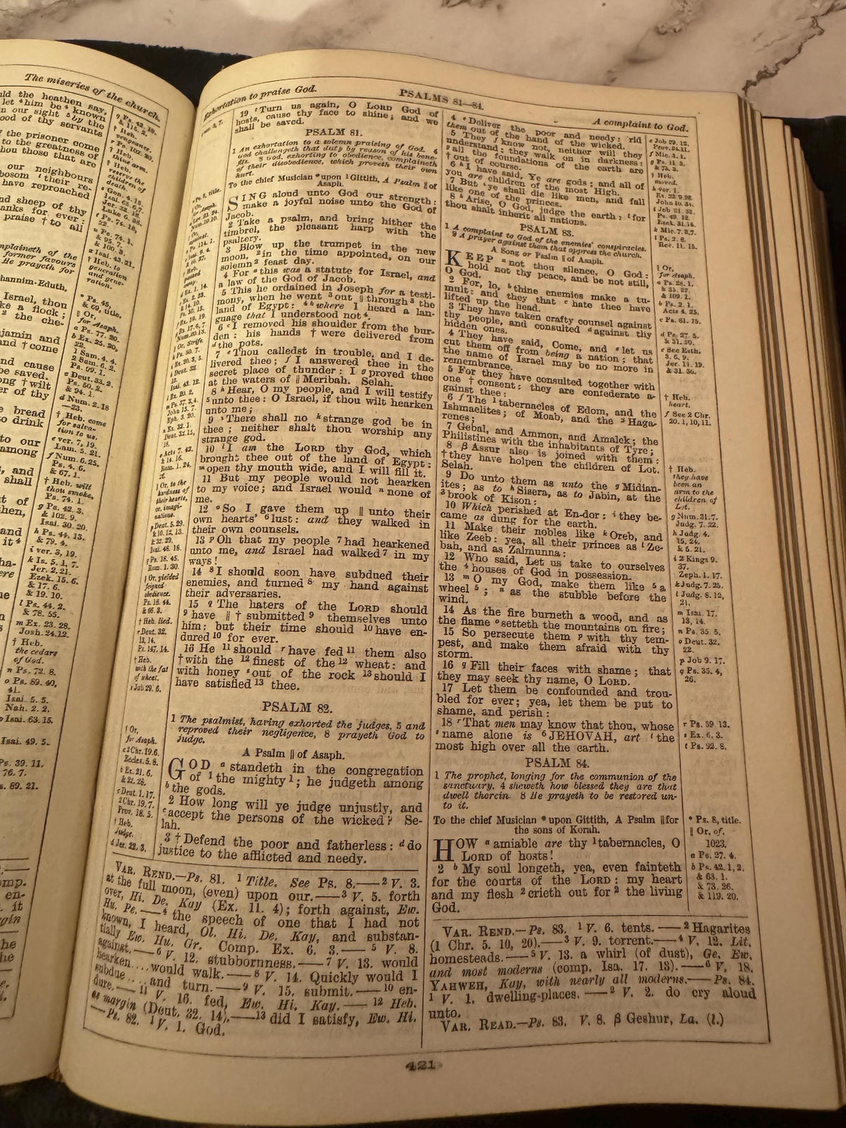 1886 Variorum Teacher’s Bible Antique Yapp Binding Leather KJV Bible - Ref x722