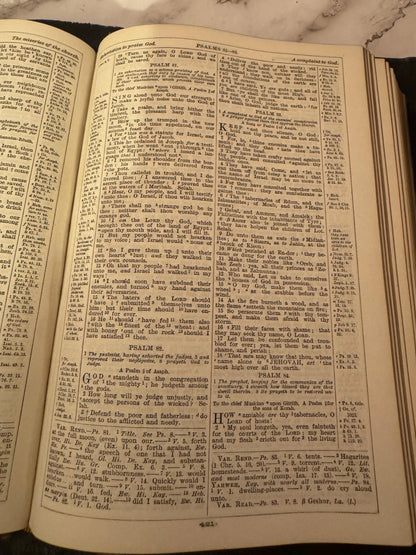 1886 Variorum Teacher’s Bible Antique Yapp Binding Leather KJV Bible - Ref x722