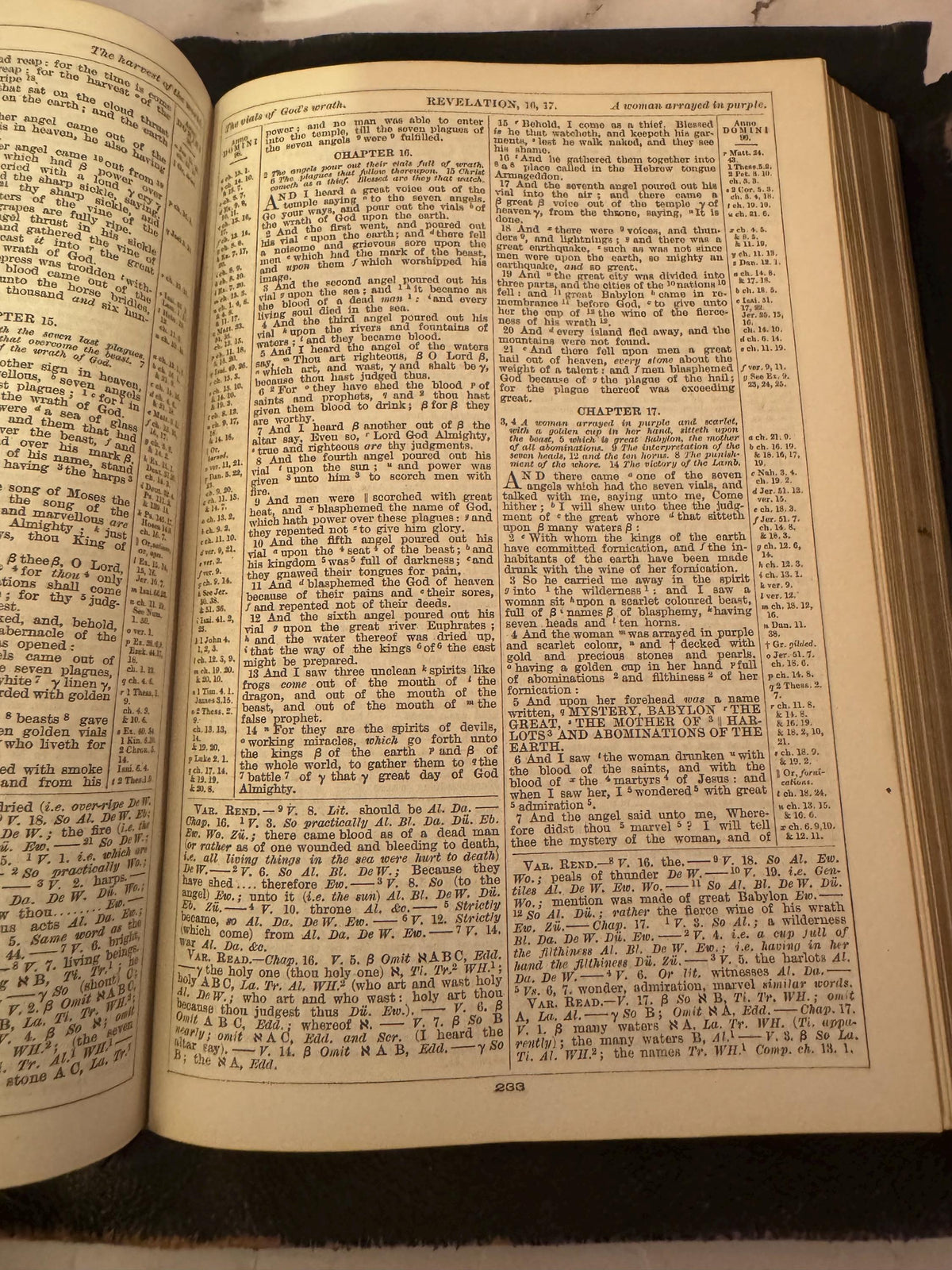 1886 Variorum Teacher’s Bible Antique Yapp Binding Leather KJV Bible - Ref x722
