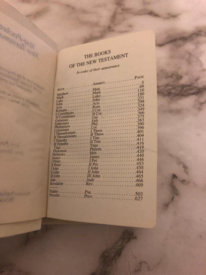 White Vest Pocket New Testament Psalms and Proverbs Bible - Ref x505