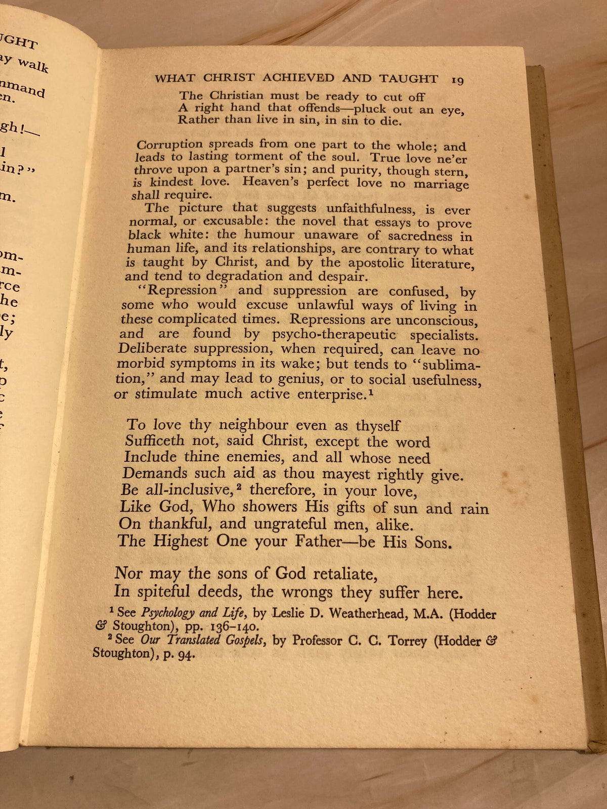1940 Christian Book What Christ Achieved and Taught Vintage Religious Book - (Ref x265)