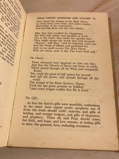 1940 Christian Book What Christ Achieved and Taught Vintage Religious Book - (Ref x265)