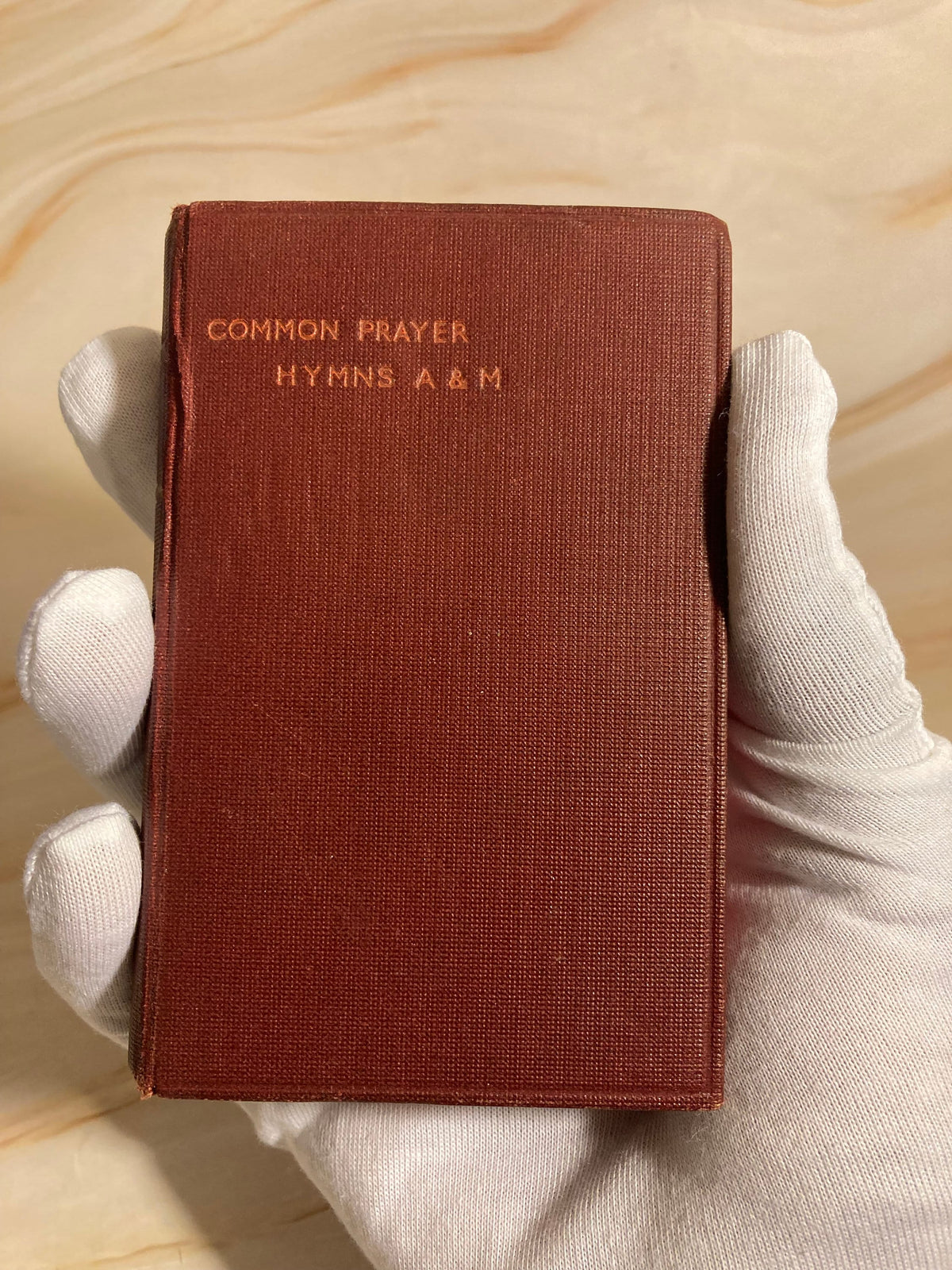 Antique Book of Common Prayer Red Leather Hymns Vintage Christian Prayer Book - (Ref x258)