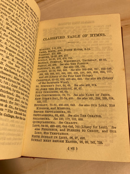 Antique Book of Common Prayer Red Leather Hymns Vintage Christian Prayer Book - (Ref x258)