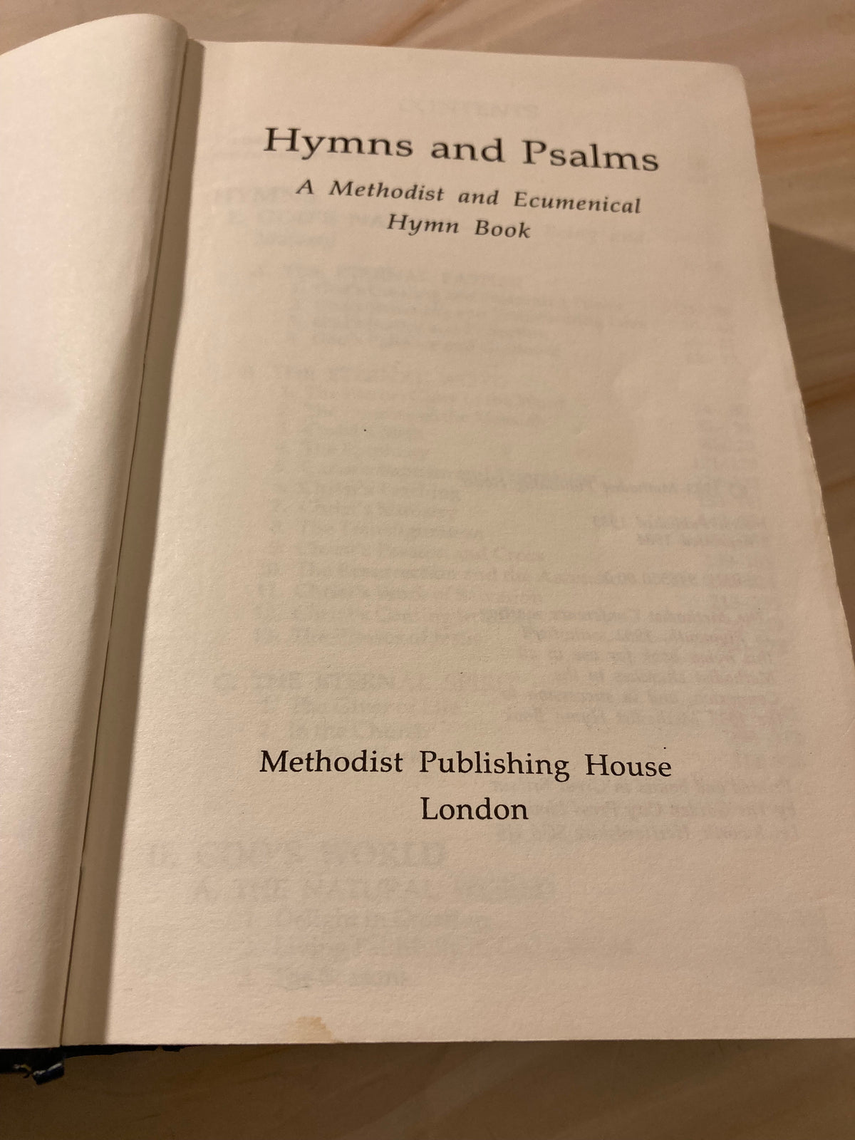 1983 Vintage Hymns & Psalms Book Black Leather Church Worship Book Christian Hymnal - (Ref x255)