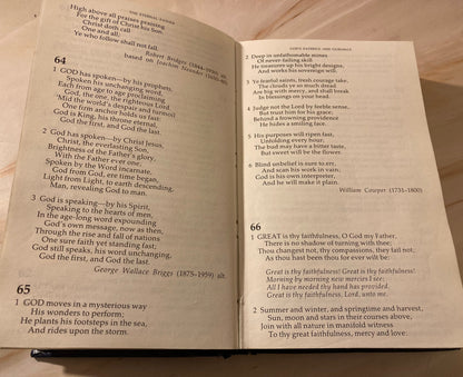1983 Vintage Hymns & Psalms Book Black Leather Church Worship Book Christian Hymnal - (Ref x255)