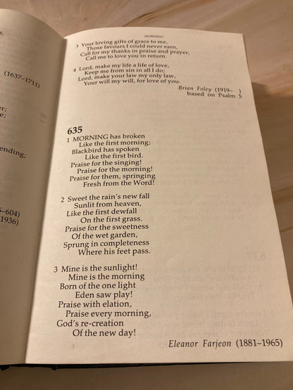 1983 Vintage Hymns & Psalms Book Black Leather Church Worship Book Christian Hymnal - (Ref x255)