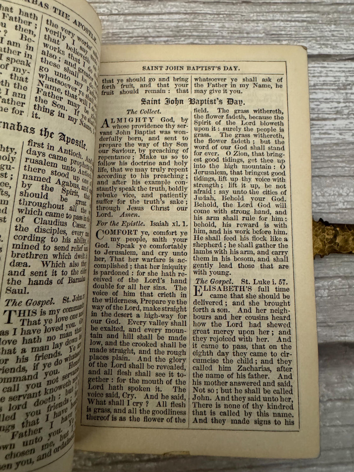1867 Antique Book of Common Prayer Victorian Prayer Book Brass Clasp - Ref x706