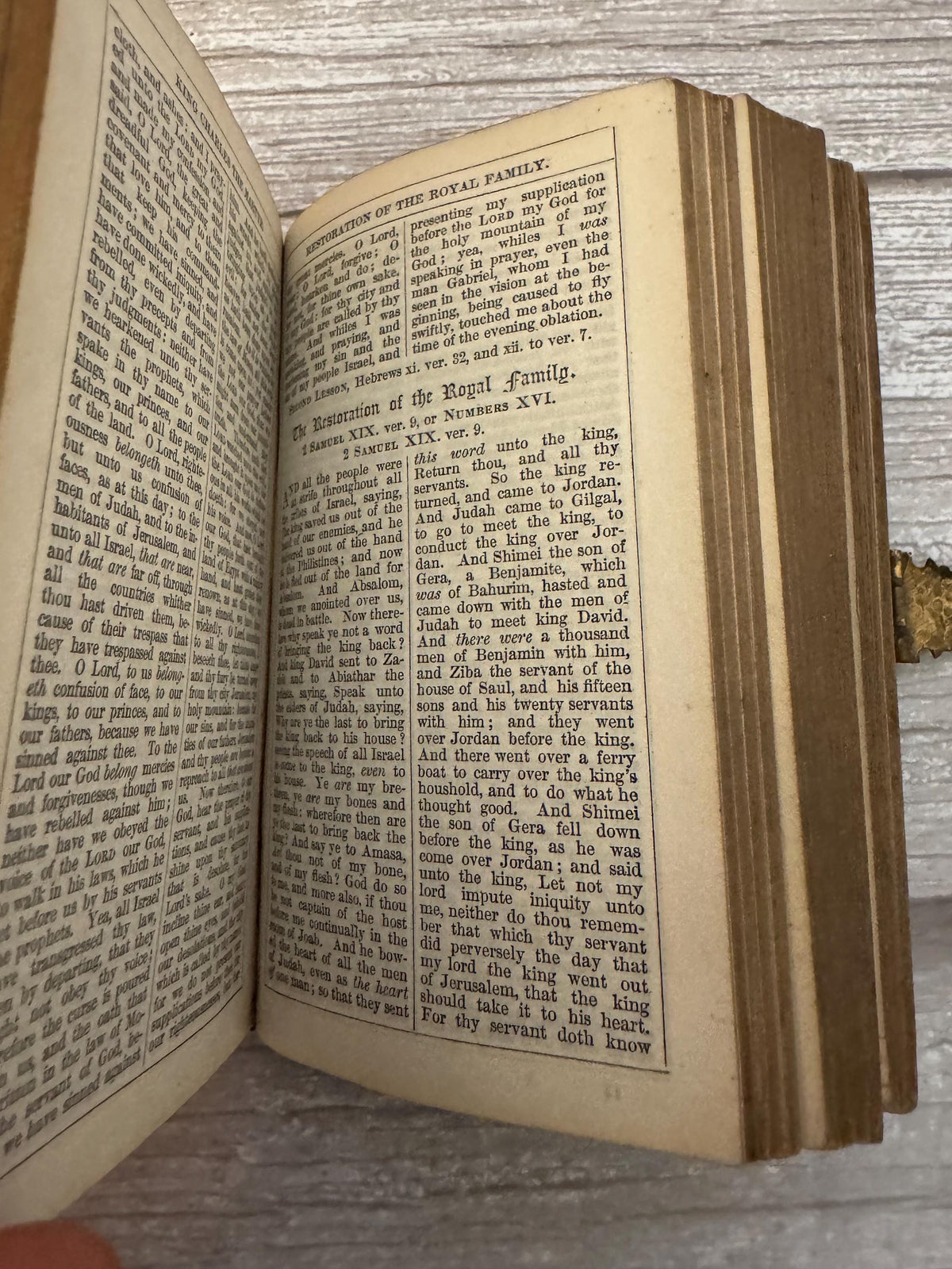 1867 Antique Book of Common Prayer Victorian Prayer Book Brass Clasp - Ref x706