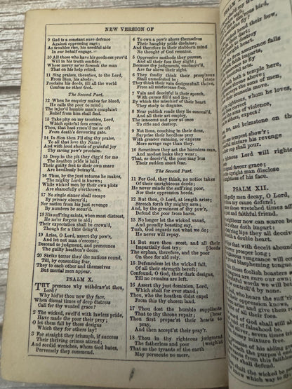 1867 Antique Book of Common Prayer Victorian Prayer Book Brass Clasp - Ref x706