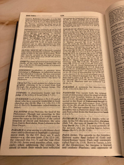 NIV Holy Bible – 1989 Edition – Hardcover – Vintage Christian Bible - Ref x246