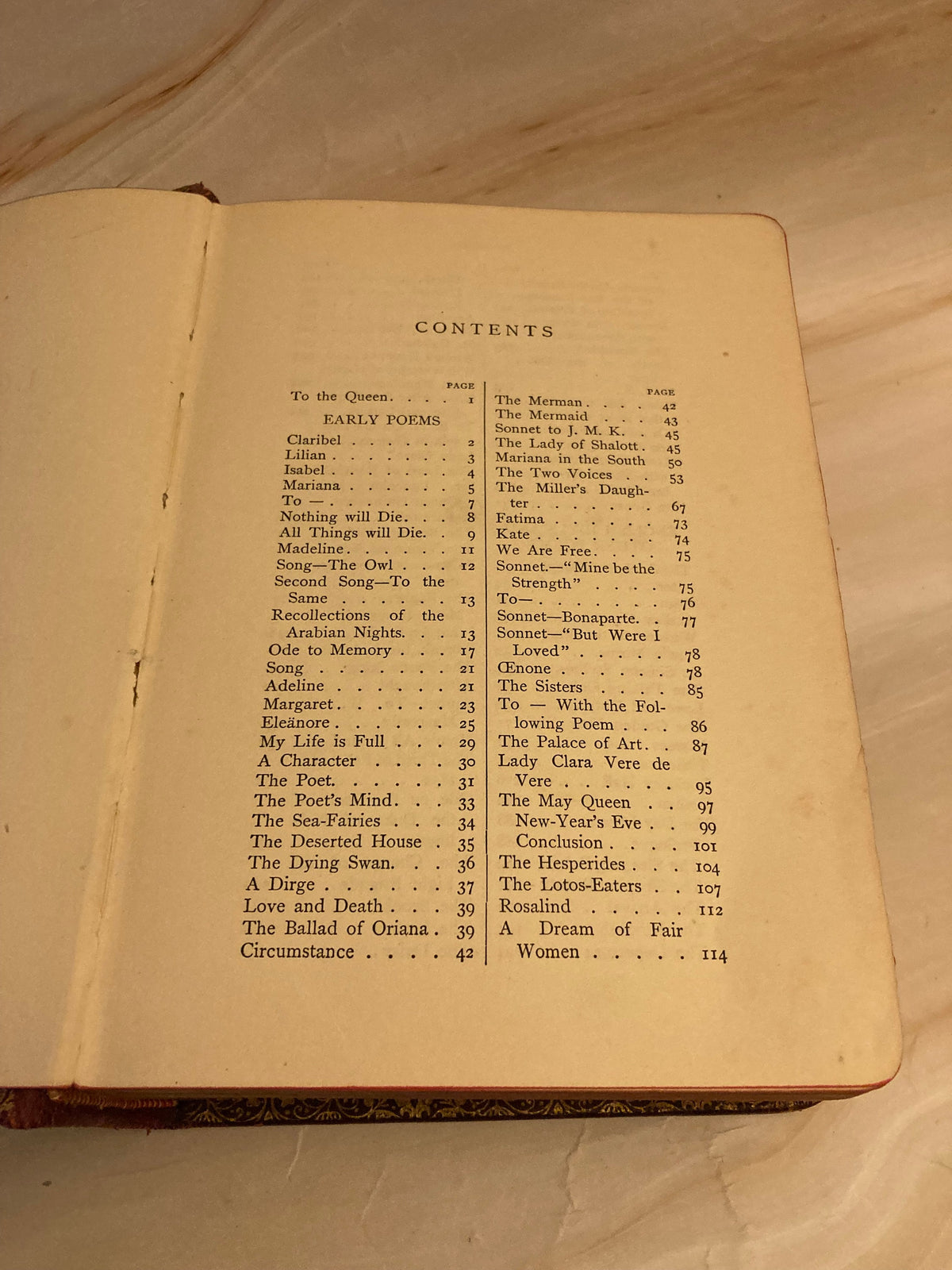 Alfred Tennyson Poems – Vintage Poetry Book – Classic Literature - (Ref x234)