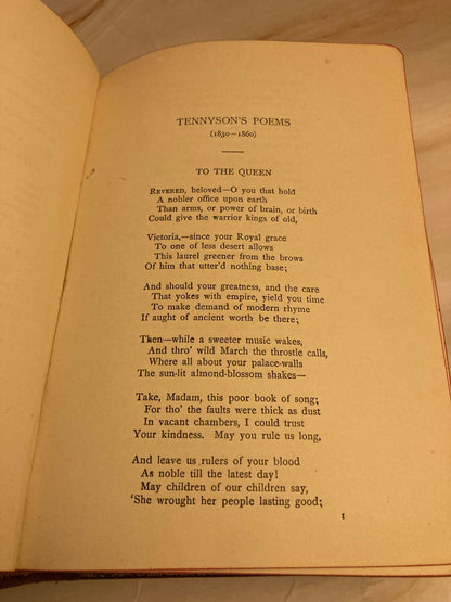 Alfred Tennyson Poems – Vintage Poetry Book – Classic Literature - (Ref x234)