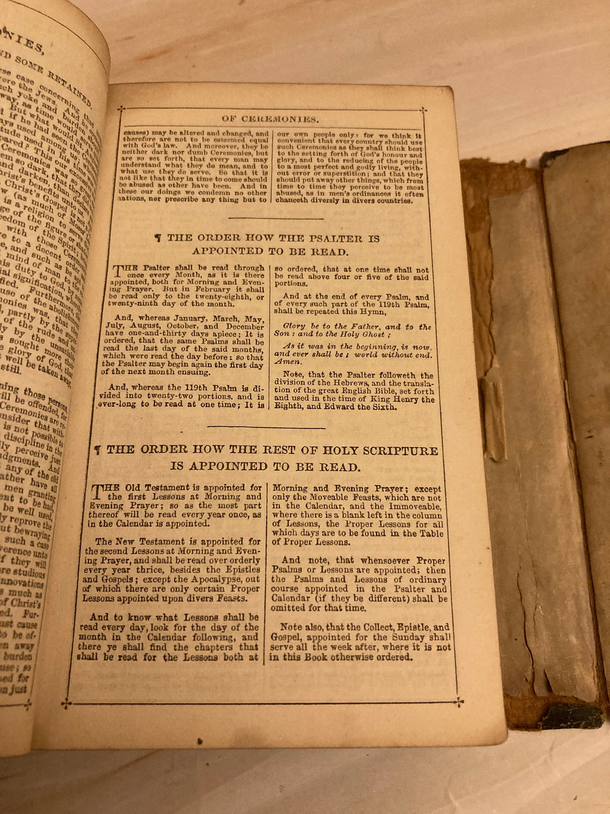 Vintage Pocket Book of Common Prayer Psalms Anglican Church Small Prayer Book - (Ref x226)