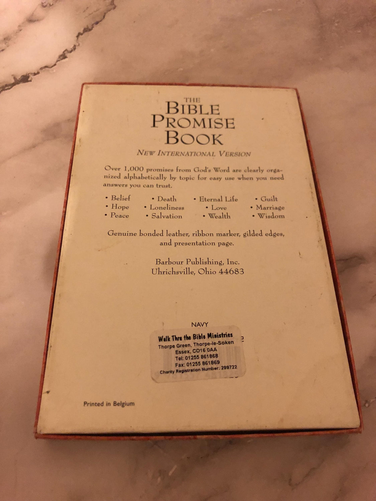 1983 Bible Promise Book NIV Christian Devotional Pocket Bible Gift Book - Ref x501