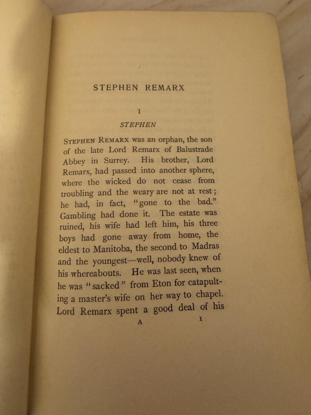 1893 Stephen Remarx Antique Victorian Christian Fiction Book by James Adderley - Ref X703