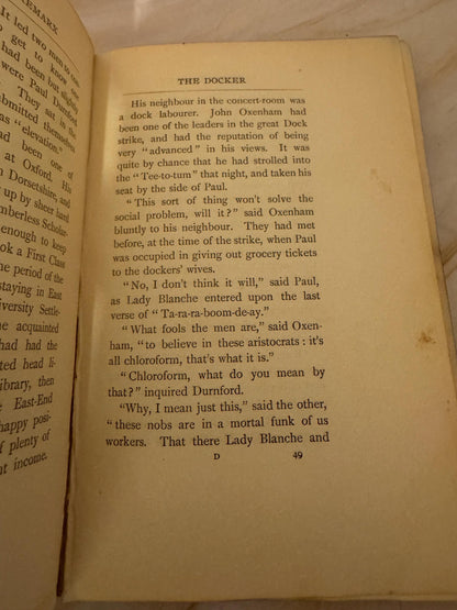 1893 Stephen Remarx Antique Victorian Christian Fiction Book by James Adderley - Ref X703