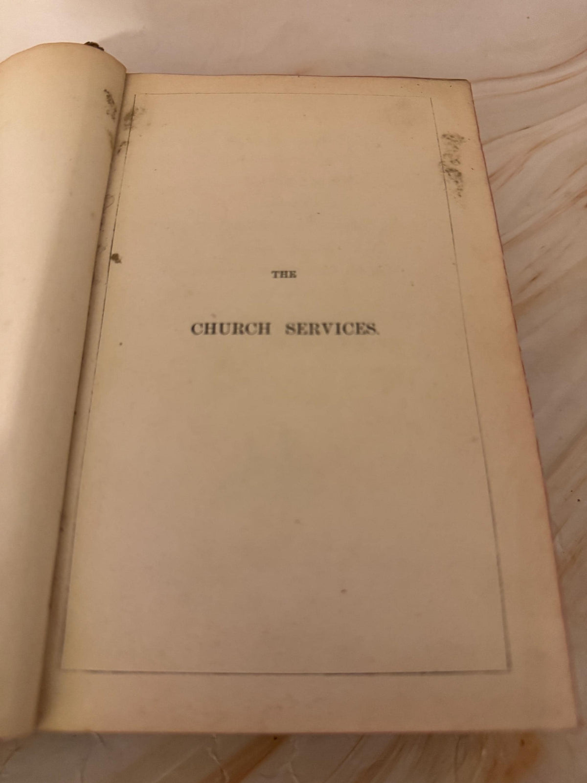 1841 Book of Common Prayer Antique Church Services - Ref X699