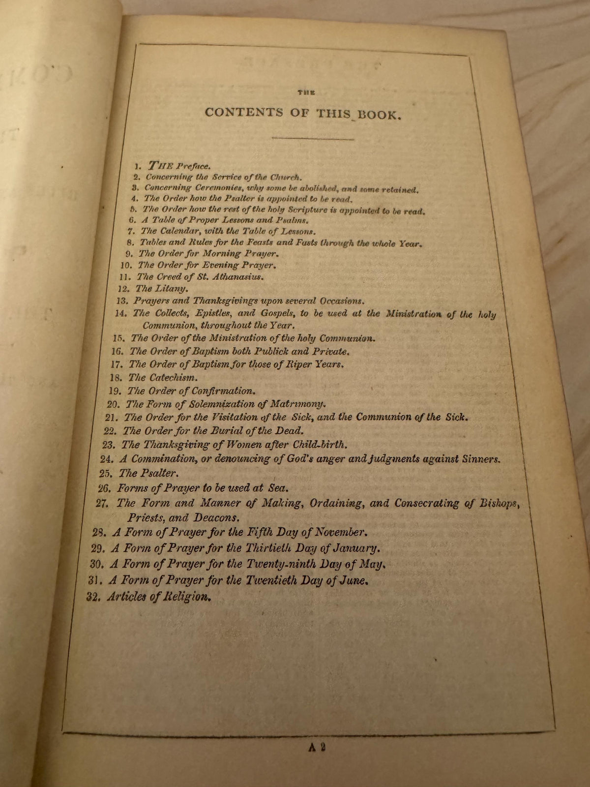1841 Book of Common Prayer Antique Church Services - Ref X699