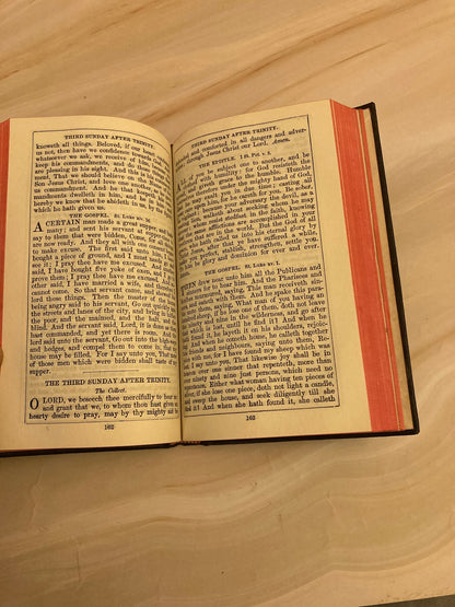 Antique Book of Common Prayer – Pocket Size Hymn Book – Vintage Christian Prayer Book - (Ref X33)