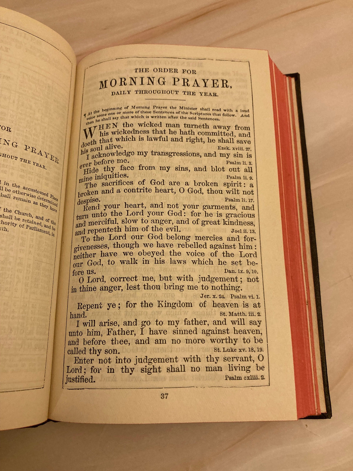 Antique Book of Common Prayer – Pocket Size Hymn Book – Vintage Christian Prayer Book - (Ref X33)