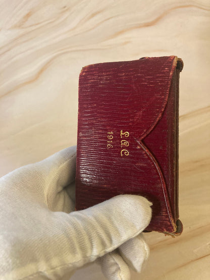 1916 Mini Common Prayer and Hymns Set Antique Anglican Prayer Book Small Vintage Set - Ref x319