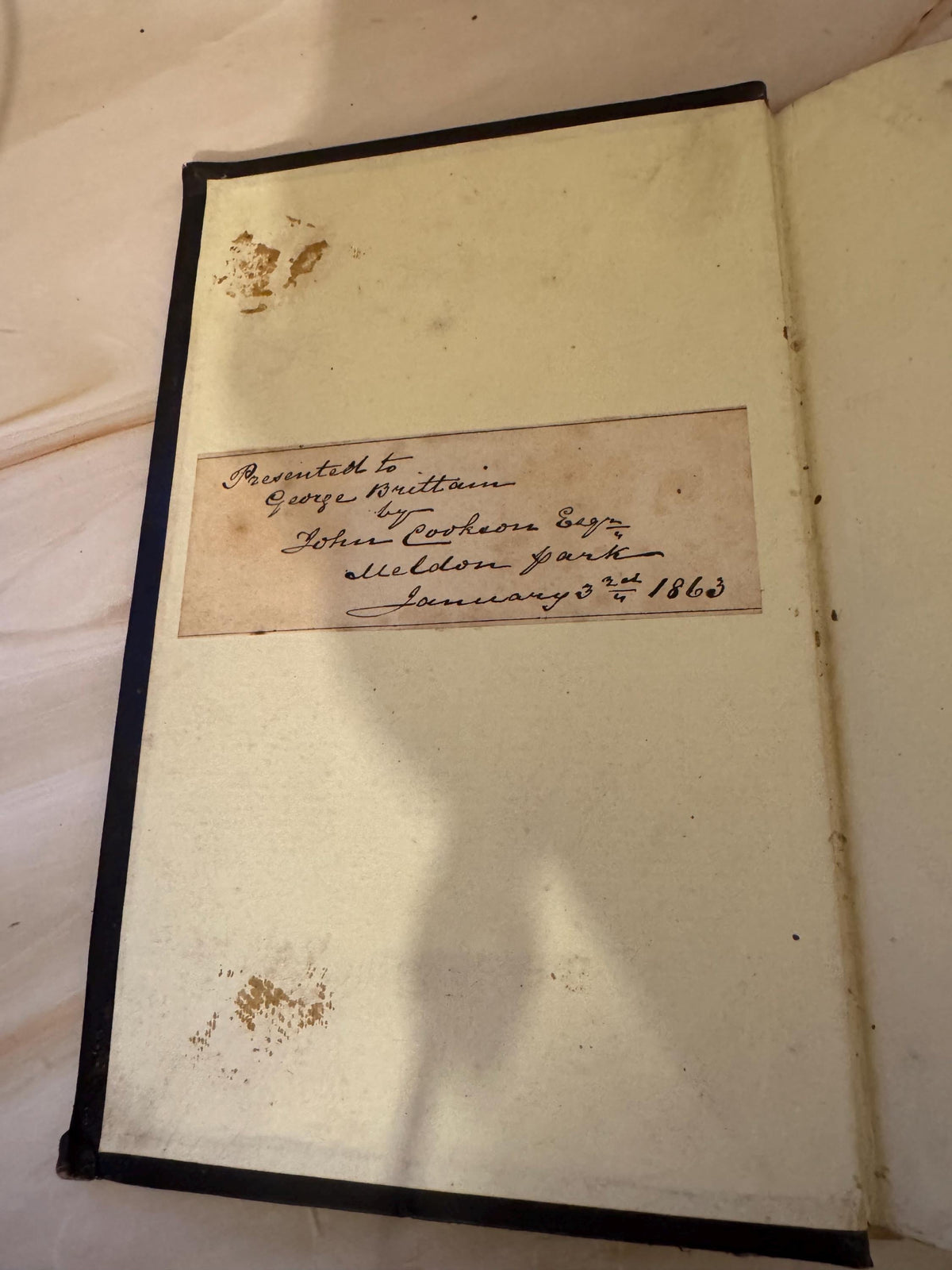 1862 Book of Common Prayer Antique Victorian Leather Bound Church of England Prayer Book - Ref X696
