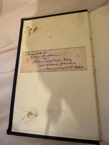 1862 Book of Common Prayer Antique Victorian Leather Bound Church of England Prayer Book - Ref X696