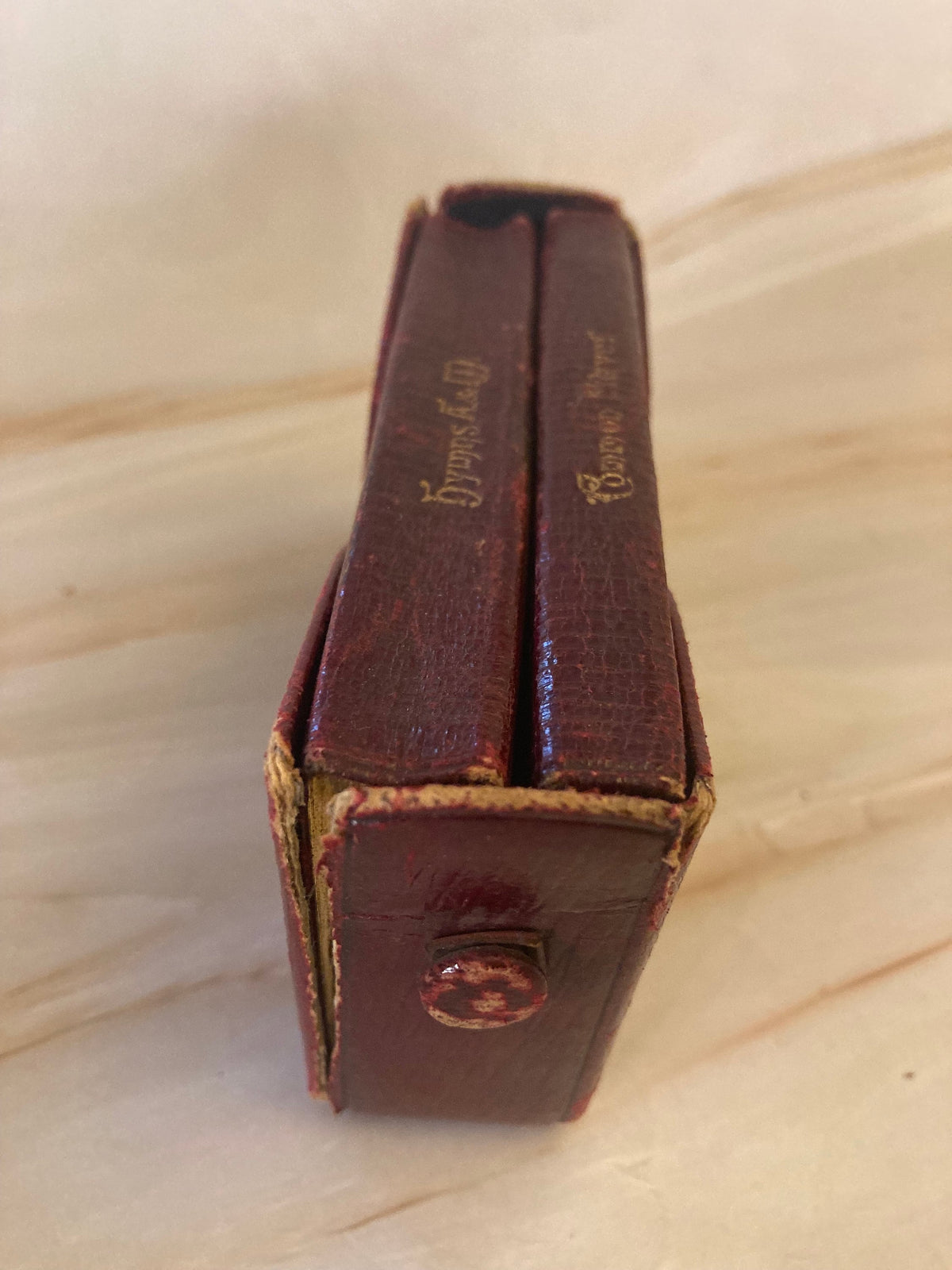 1916 Mini Common Prayer and Hymns Set Antique Anglican Prayer Book Small Vintage Set - Ref x319