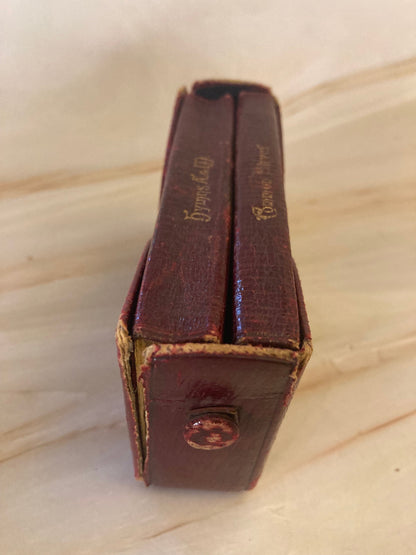 1916 Mini Common Prayer and Hymns Set Antique Anglican Prayer Book Small Vintage Set - Ref x319