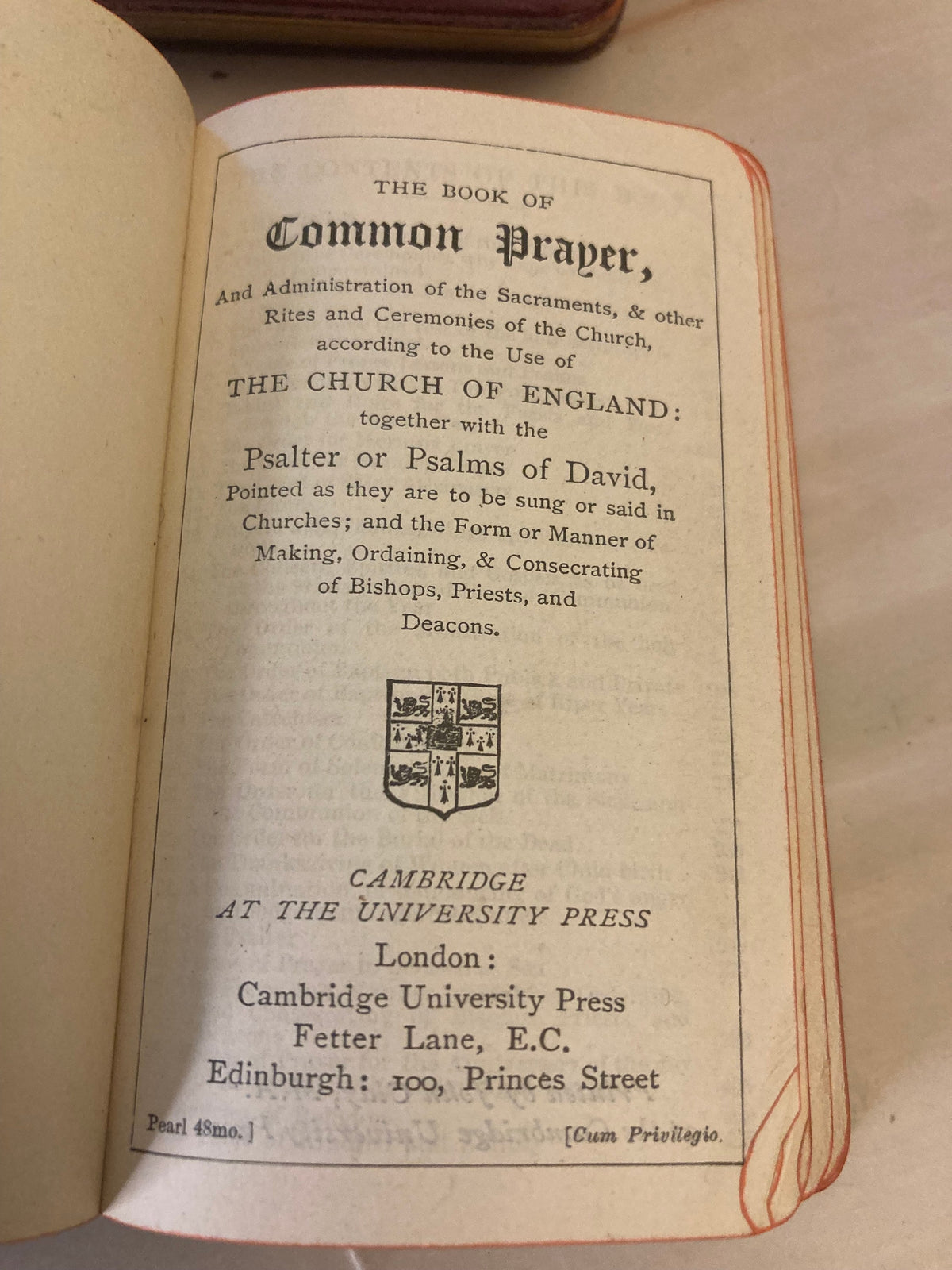 1916 Mini Common Prayer and Hymns Set Antique Anglican Prayer Book Small Vintage Set - Ref x319