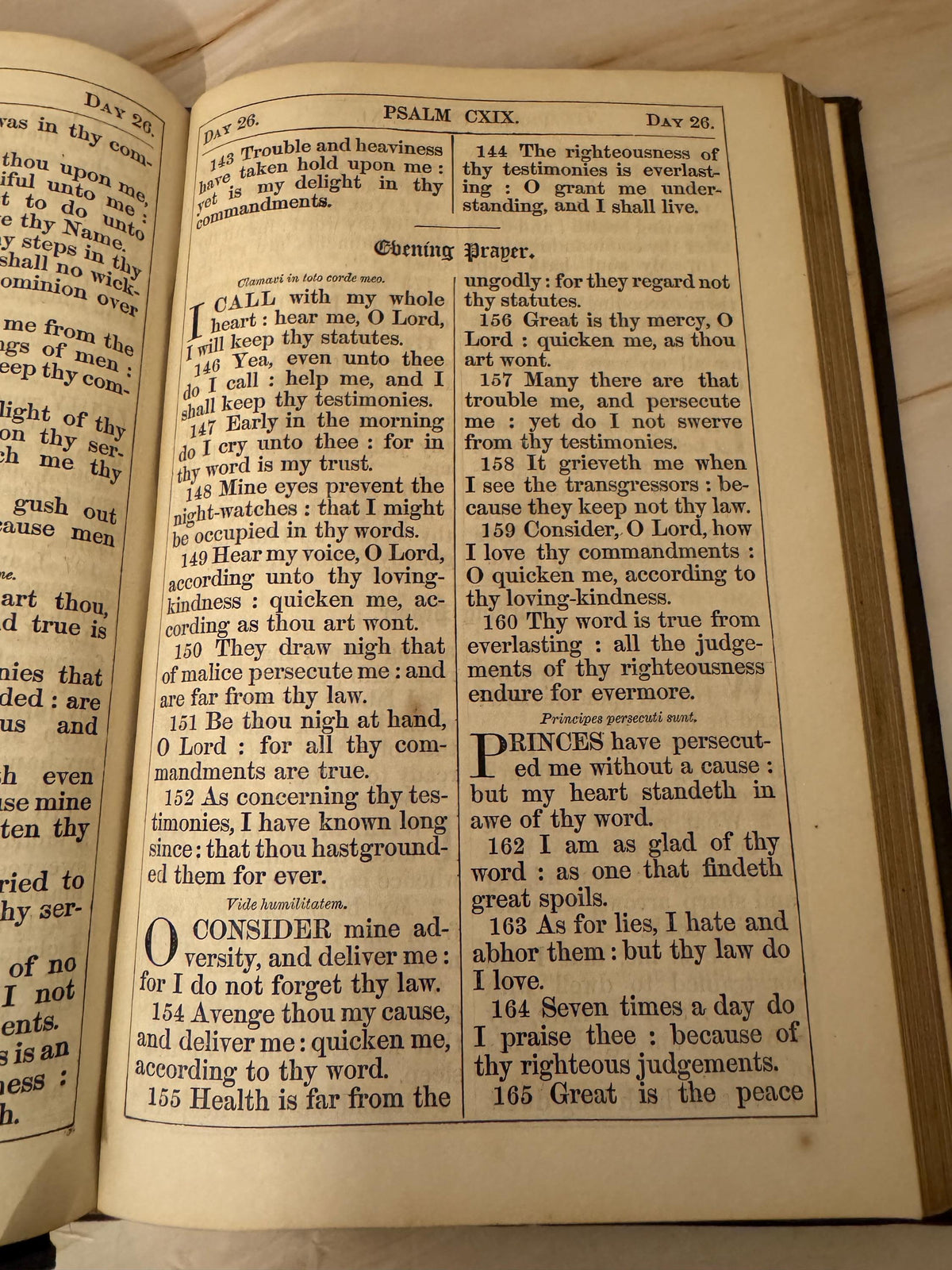 1862 Book of Common Prayer Antique Victorian Leather Bound Church of England Prayer Book - Ref X696