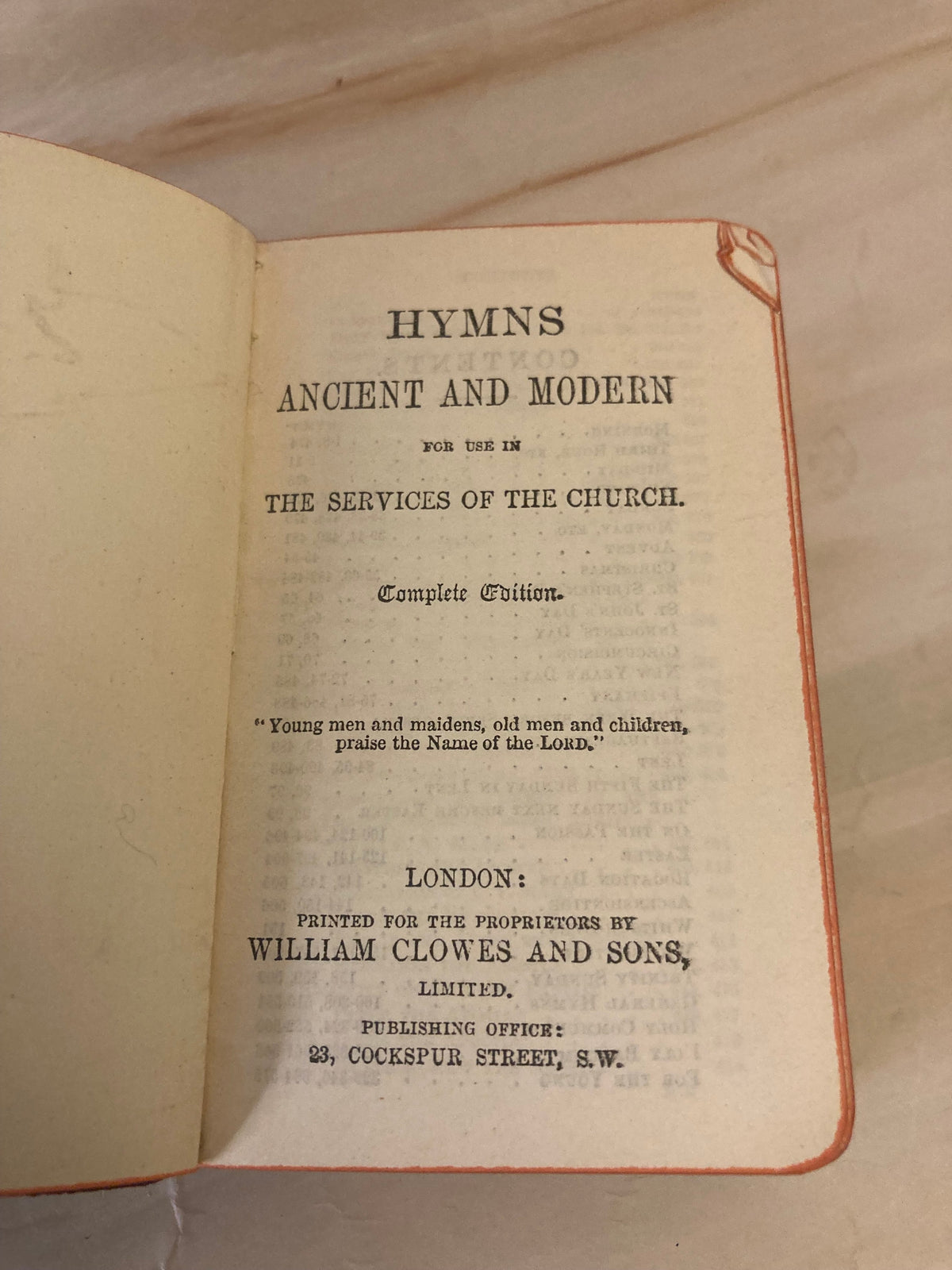1916 Mini Common Prayer and Hymns Set Antique Anglican Prayer Book Small Vintage Set - Ref x319