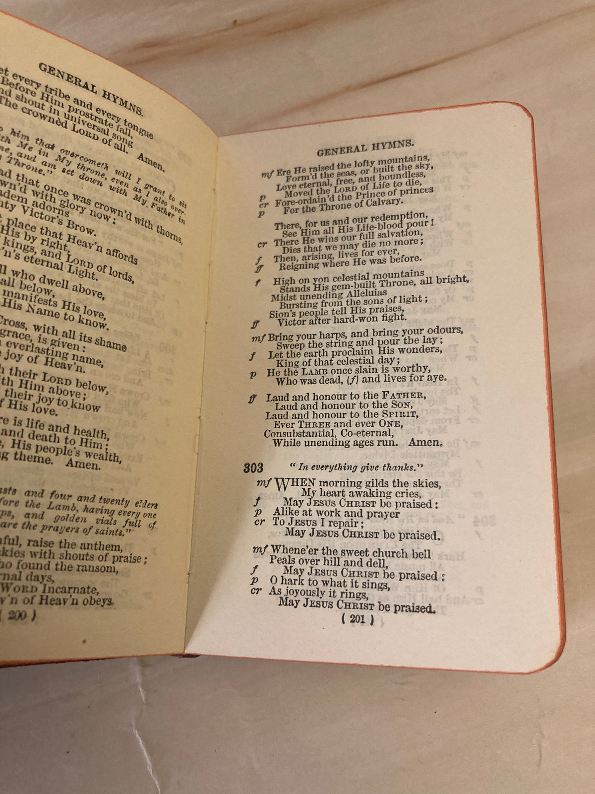 1916 Mini Common Prayer and Hymns Set Antique Anglican Prayer Book Small Vintage Set - Ref x319
