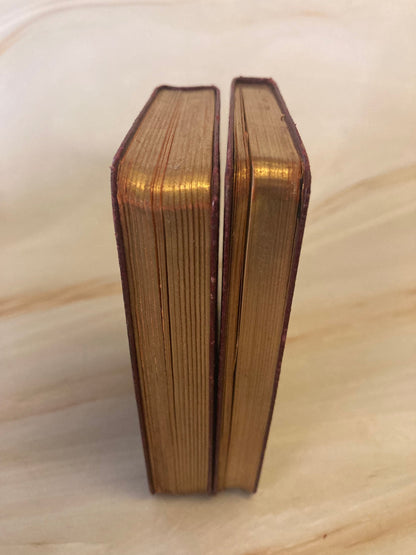 1916 Mini Common Prayer and Hymns Set Antique Anglican Prayer Book Small Vintage Set - Ref x319